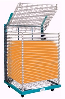 Industrial Multi-Rack Screen Printing Drying Racks